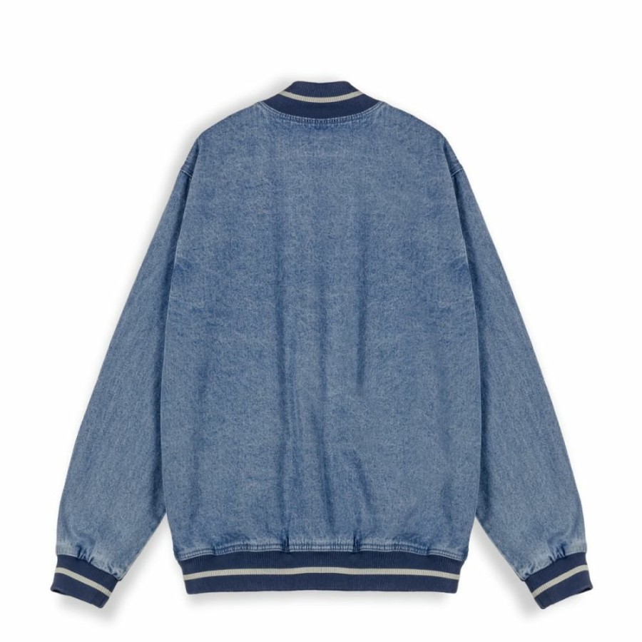 Grimey Jackets | Chaqueta Baseball Grimey Causing Panic Denim - Blue - Ss24