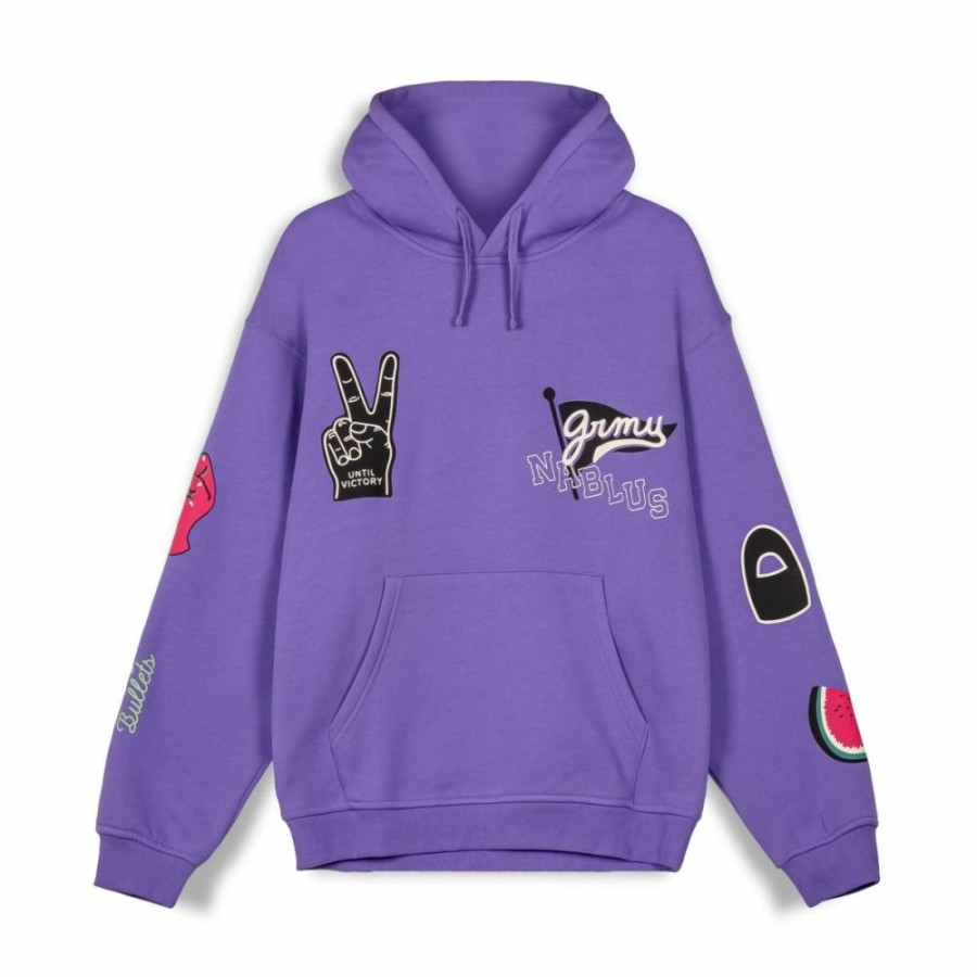 Grimey Sweatshirts | Sudadera Capucha Grimey Nablus Vintage - Purple - Fw23