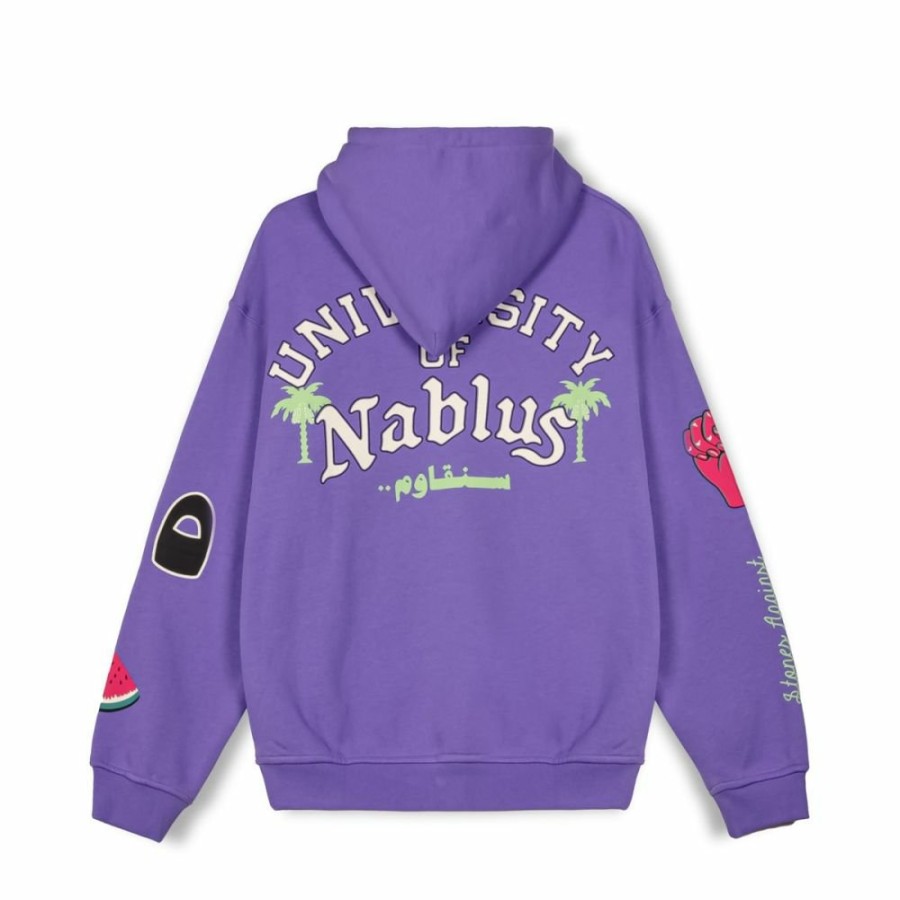 Grimey Sweatshirts | Sudadera Capucha Grimey Nablus Vintage - Purple - Fw23