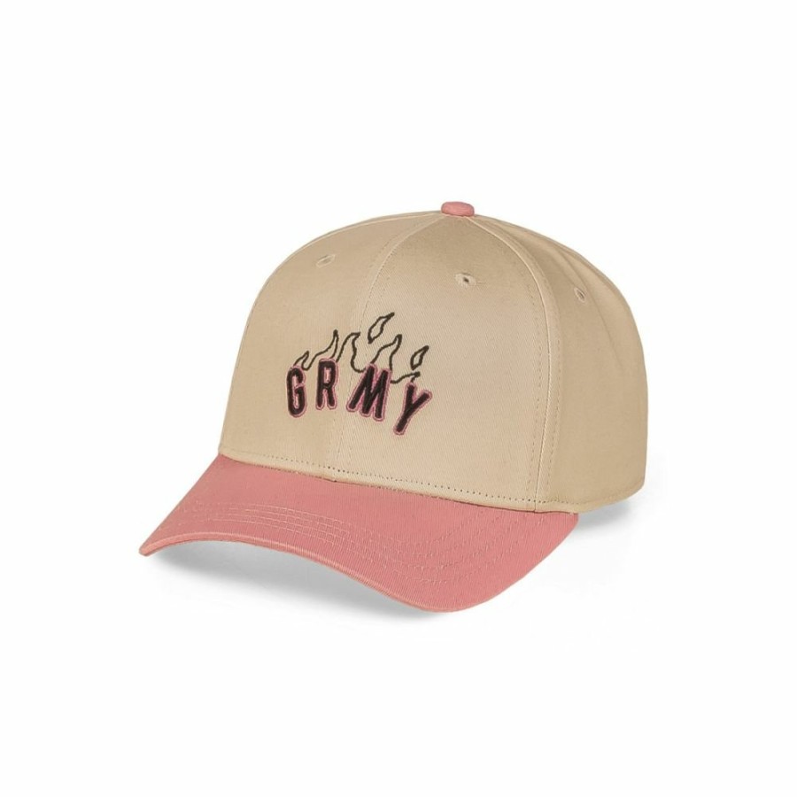 Grimey Head Wear | Grimey Melted Stone Bicolor Curved Visor Snapback Cap - Cream - Fw23