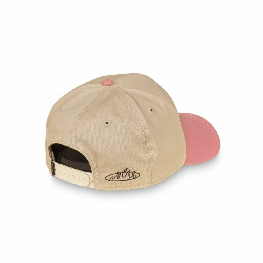 Grimey Head Wear | Grimey Melted Stone Bicolor Curved Visor Snapback Cap - Cream - Fw23