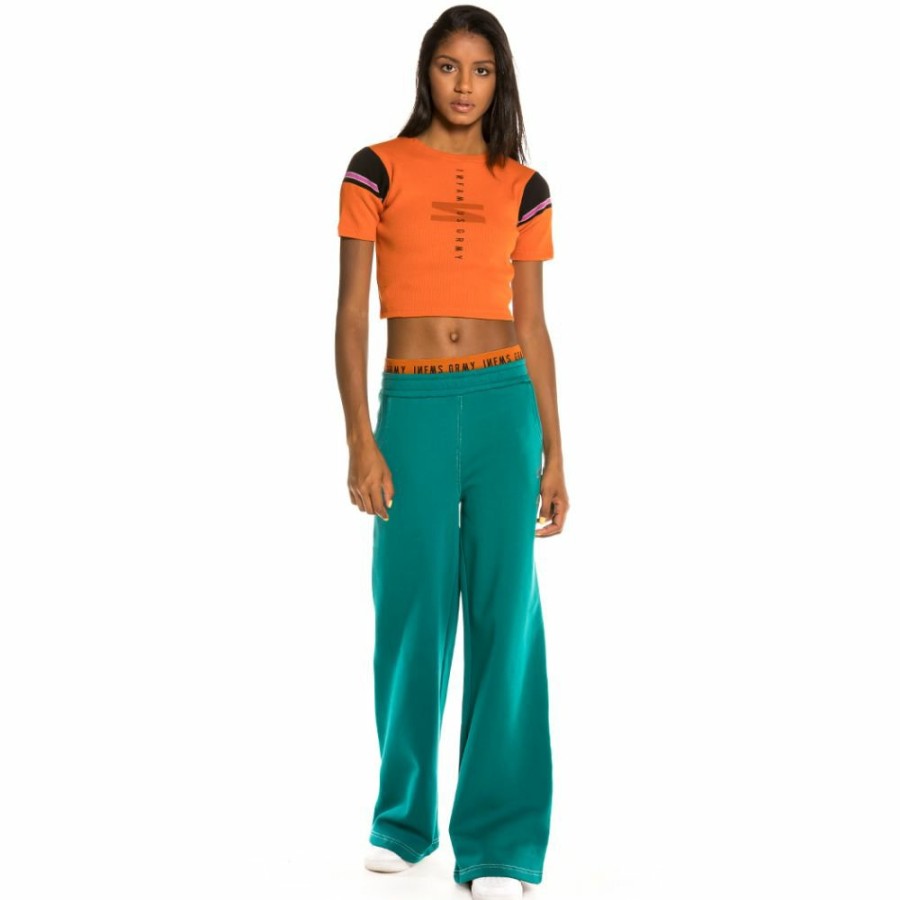 Grimey Women Outfits | Pack Grimey Crop Top + Track Pants Nite Marauder Fw20 Green/Brick