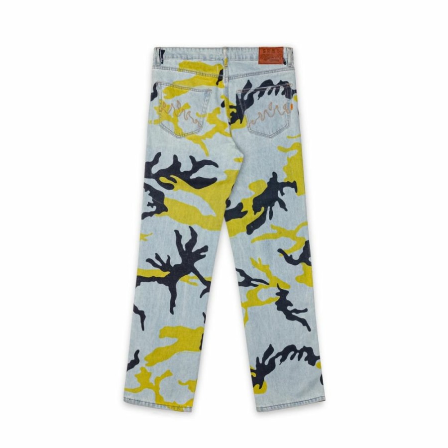 Grimey Pants | Pantalon Vaquero Grimey The Strait Talk All Over Print Camo Regular - Washed Camo - Fw23