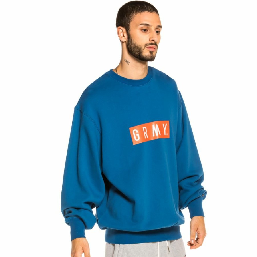 Grimey Sweatshirts | Sudadera Grimey Steez Crewneck Fw20 Blue