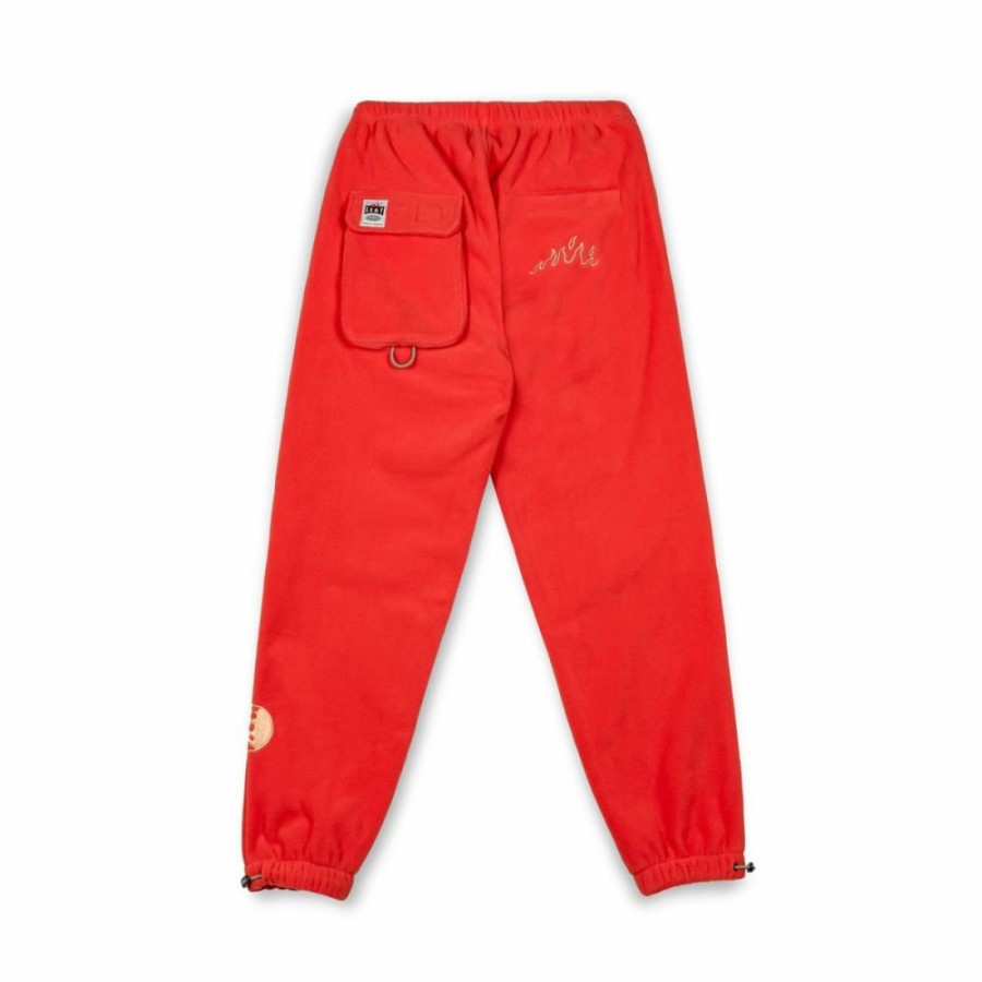 Grimey Pants | Pantalon Grimey Back At You Polar Fleece - Red - Fw23