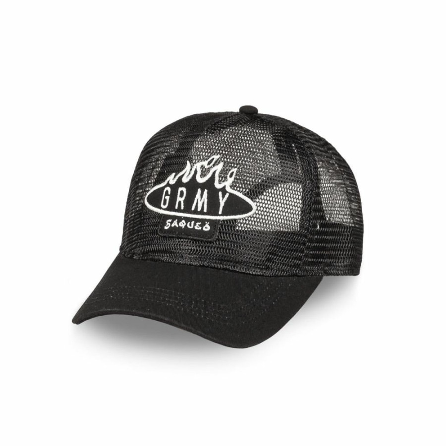 Grimey Head Wear | Grimey Burn In Flames Trucker Cap - Black - Ss24