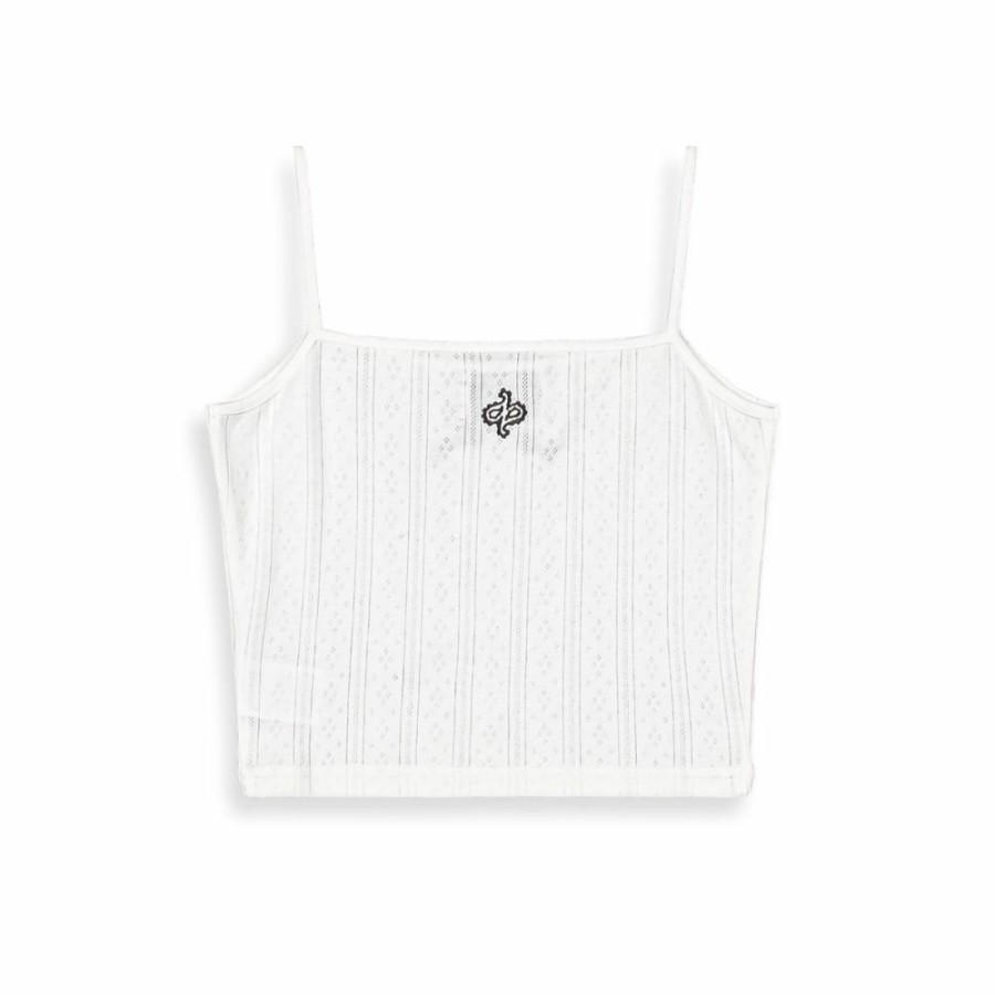 Grimey Tees & Tops | Grimey Causing Panic Girl Tank Top - White - Ss24