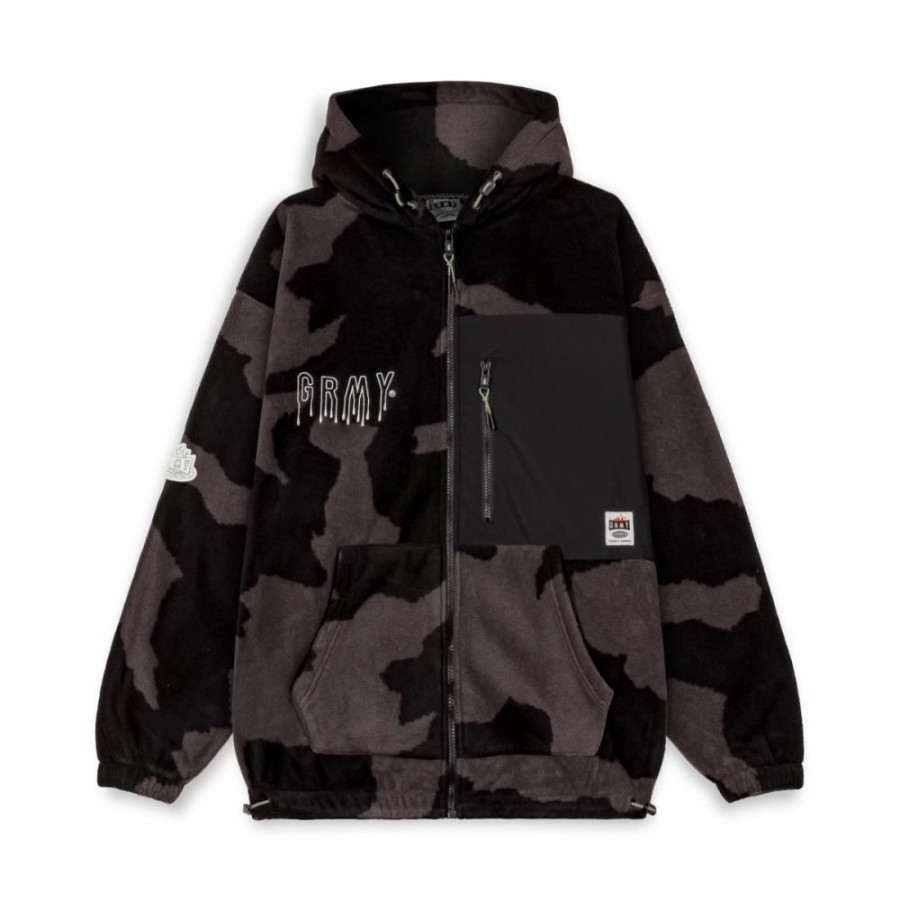 Grimey Jackets | Sudadera Capucha Grimey Back At You All Over Print Polar - Black - Fw23