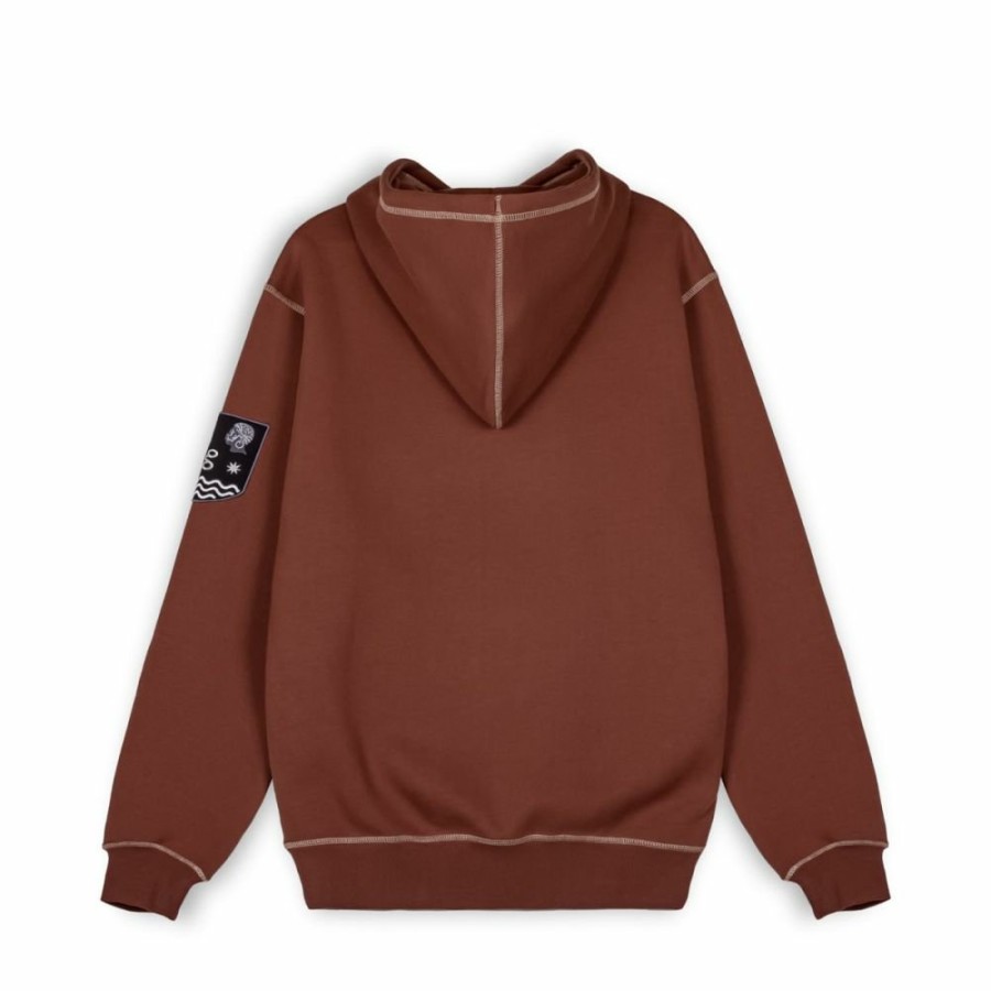 Grimey Sweatshirts | Sudadera Capucha Grimey Fire Route - Brown - Spring 23