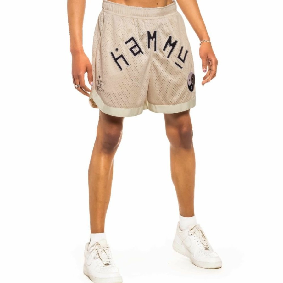 Grimey Shorts | Grimey "Grimey X Space Hammu" Mesh Shorts - Sand - Spring 22