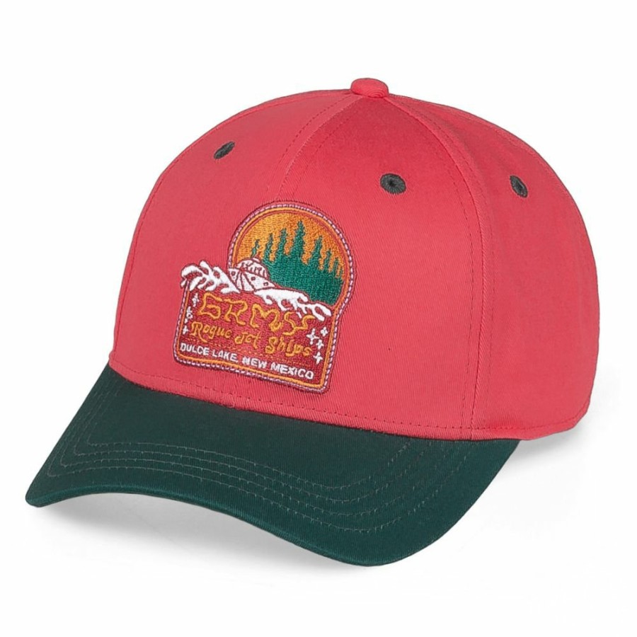 Grimey Head Wear | Grimey Ufollow New Mexico Curved Visor Cap - Red - Spring 23