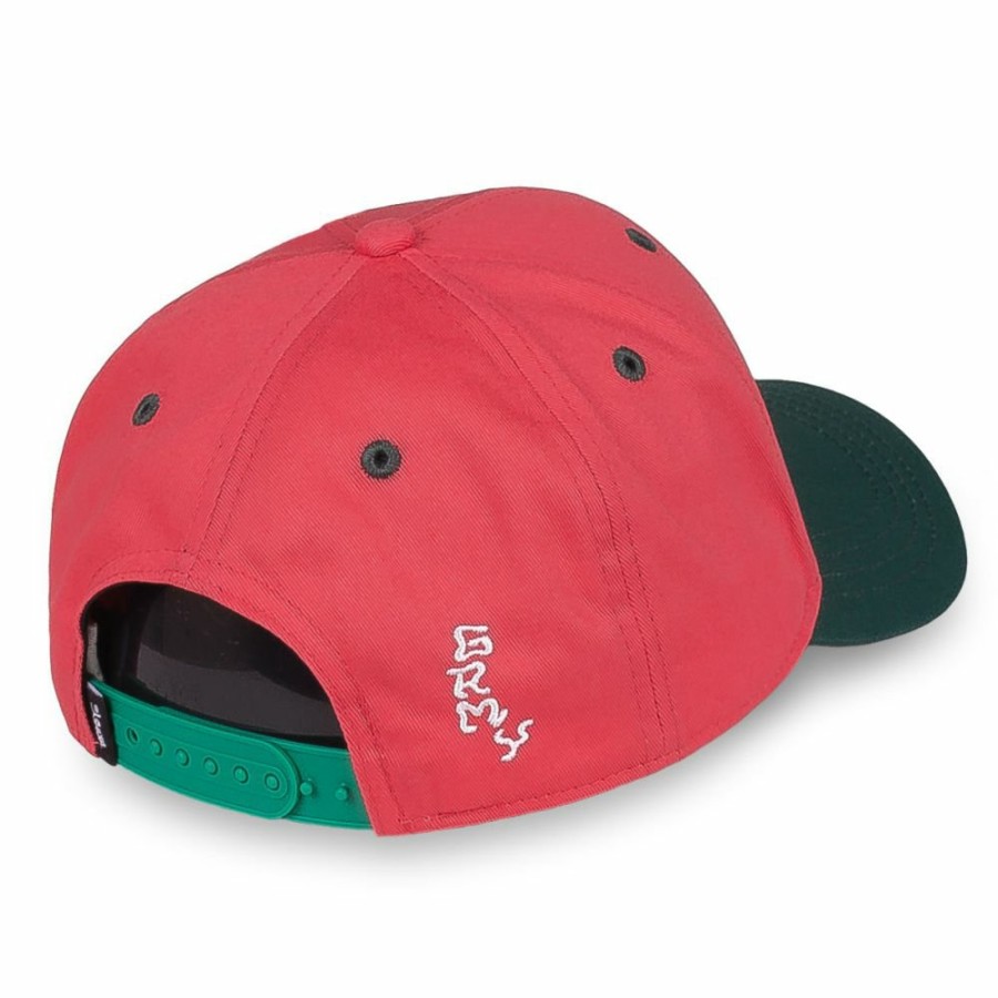 Grimey Head Wear | Grimey Ufollow New Mexico Curved Visor Cap - Red - Spring 23