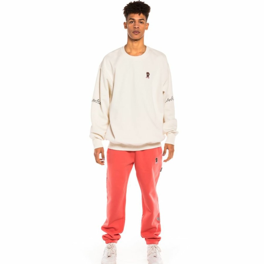 Grimey Outfits | Pack Grimey Pant + Crewneck "Day Dreamer" - Coral/White - Spring 22