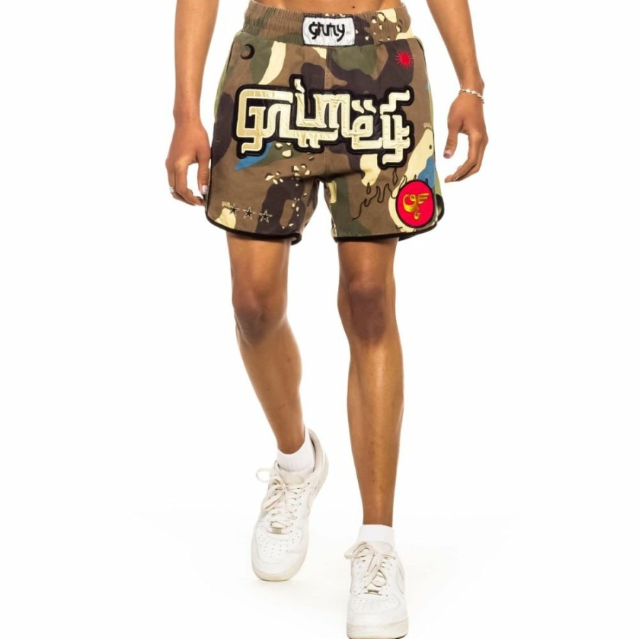 Grimey Shorts | Grimey "Glorified" Boxing Shorts - Camo - Spring 22