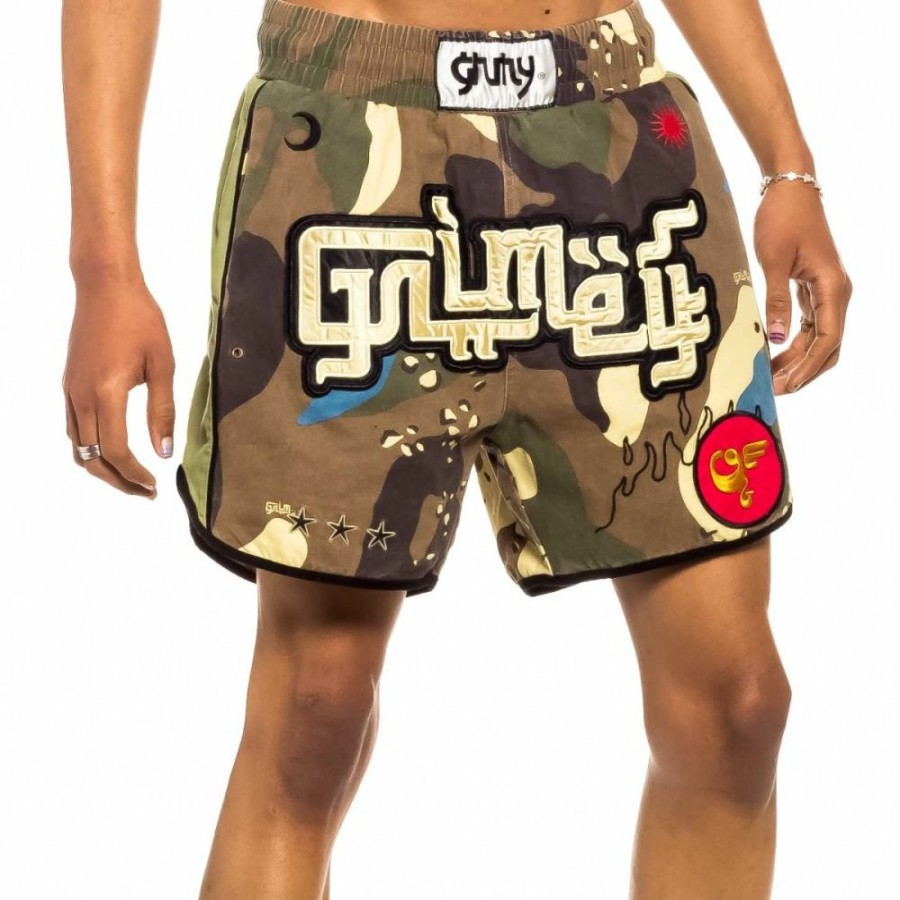 Grimey Shorts | Grimey "Glorified" Boxing Shorts - Camo - Spring 22