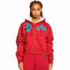 Grimey Sweatshirts | Grimey "Singgang Junction" Girl Zipper Hoodie - Red - Fall 21