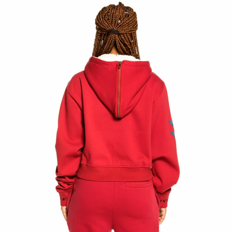 Grimey Sweatshirts | Grimey "Singgang Junction" Girl Zipper Hoodie - Red - Fall 21