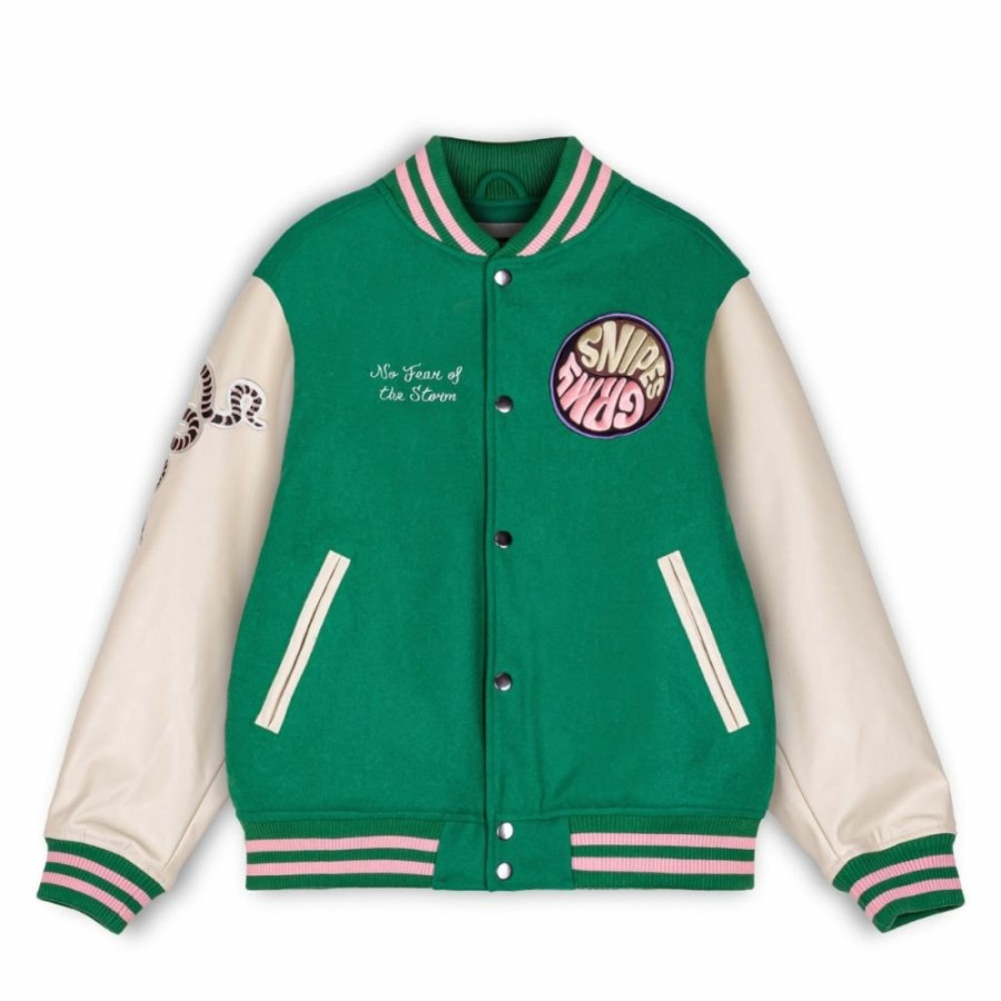 Grimey Jackets | Chaqueta De Baseball Grimey "Snipes X Grimey True Roots" - Green - Fall 22