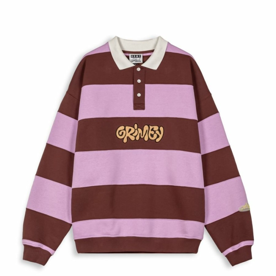 Grimey Organic | Sudadera Grimey Bloodsucker Stripes Polo - Brown - Ss24