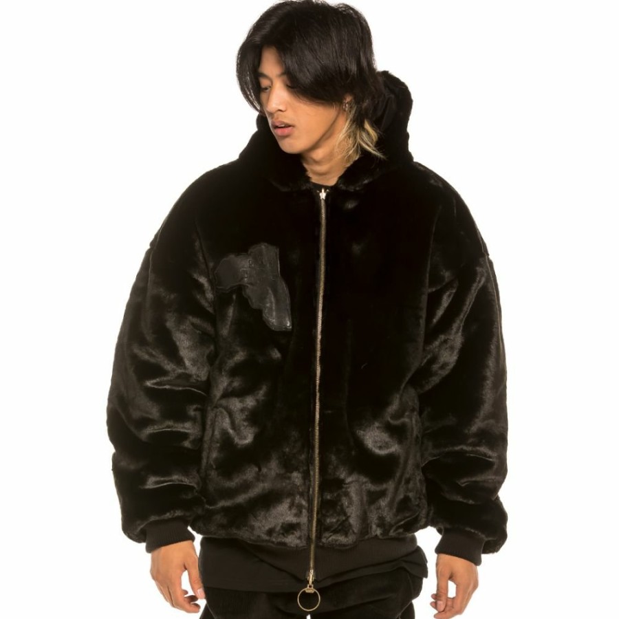 Grimey Jackets | Grimey "Aged Rum" Fur Bomber Jacket - Black - Fall 21