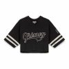 Grimey Tees & Tops | Grimey Madrid Girl Crop Football Jersey - Black - Fw23