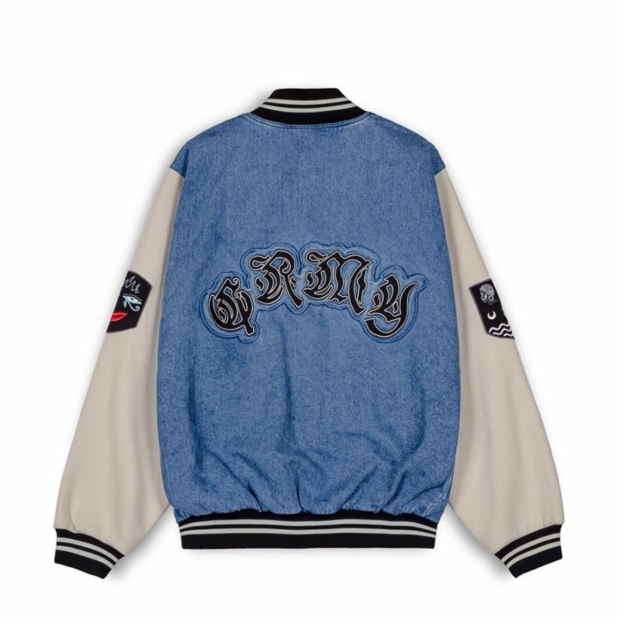 Grimey Jackets | Abrigo Grimey Fire Route Denim Baseball - Blue - Spring 23