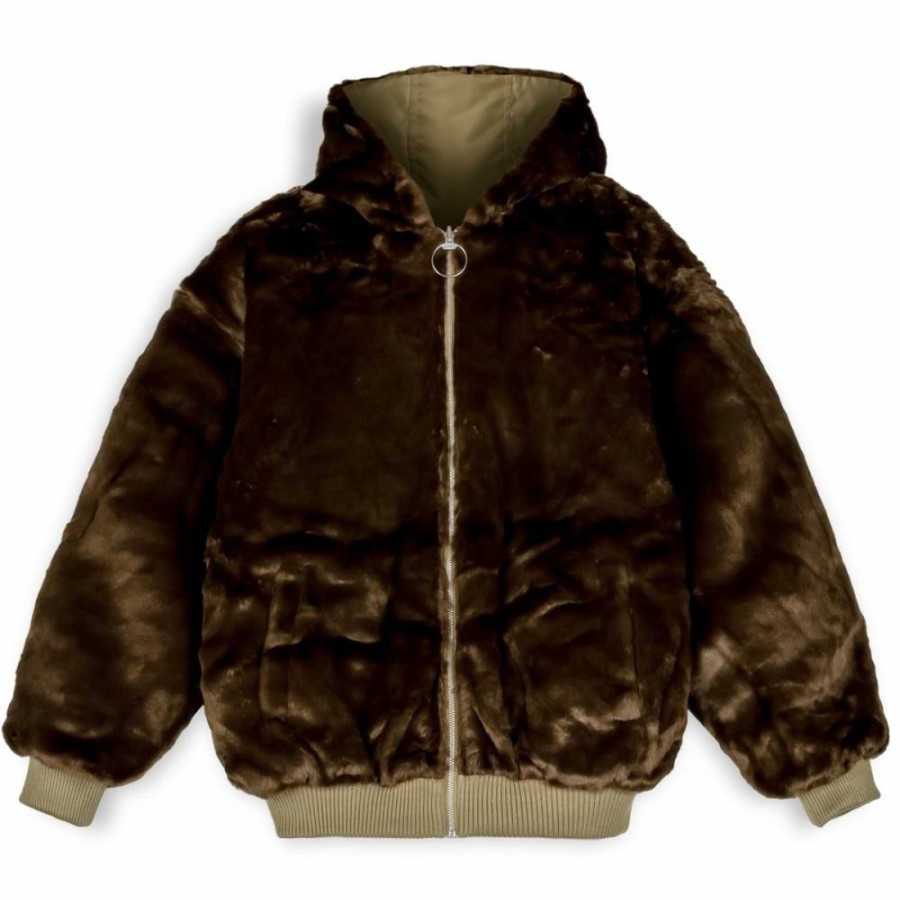 Grimey Jackets | Chaqueta Bomber Grimey Lost Boys Reversible Fur - Brown - Winter 22