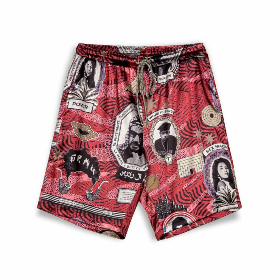 Grimey Shorts | Pantalon Corto Grimey Supastar Satin - Red - Ss24