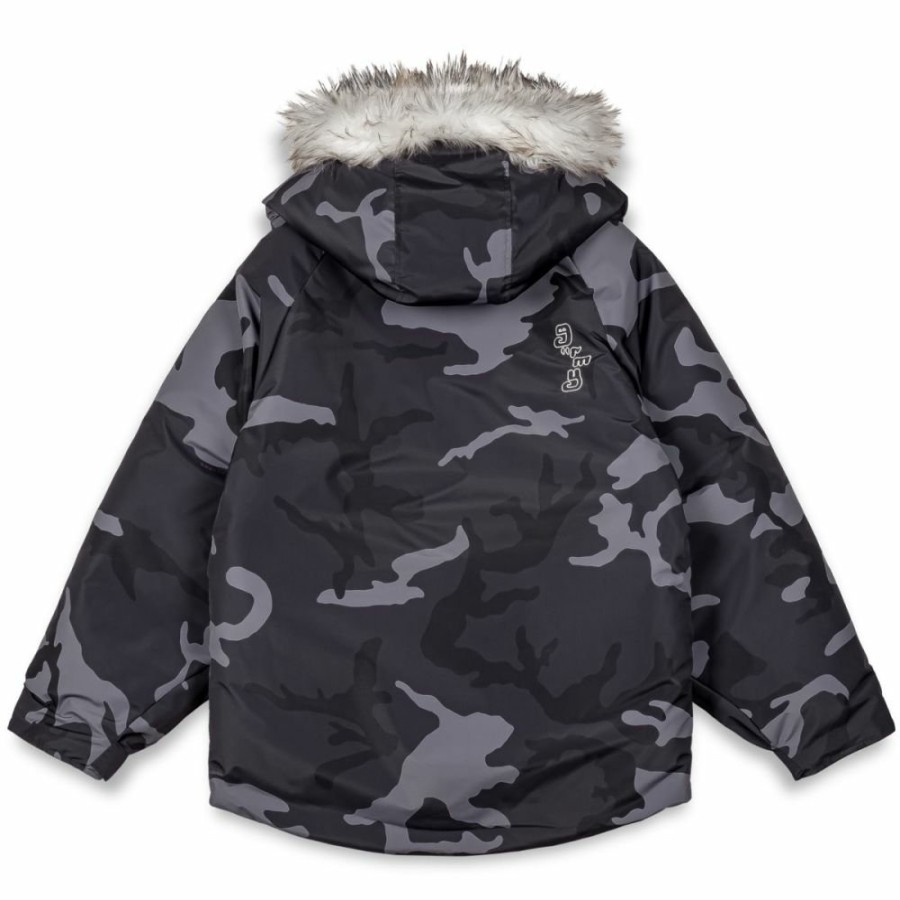 Grimey Recycled | Parka Grimey All Over Print Tusker Temple Puffer - Black - Fw23