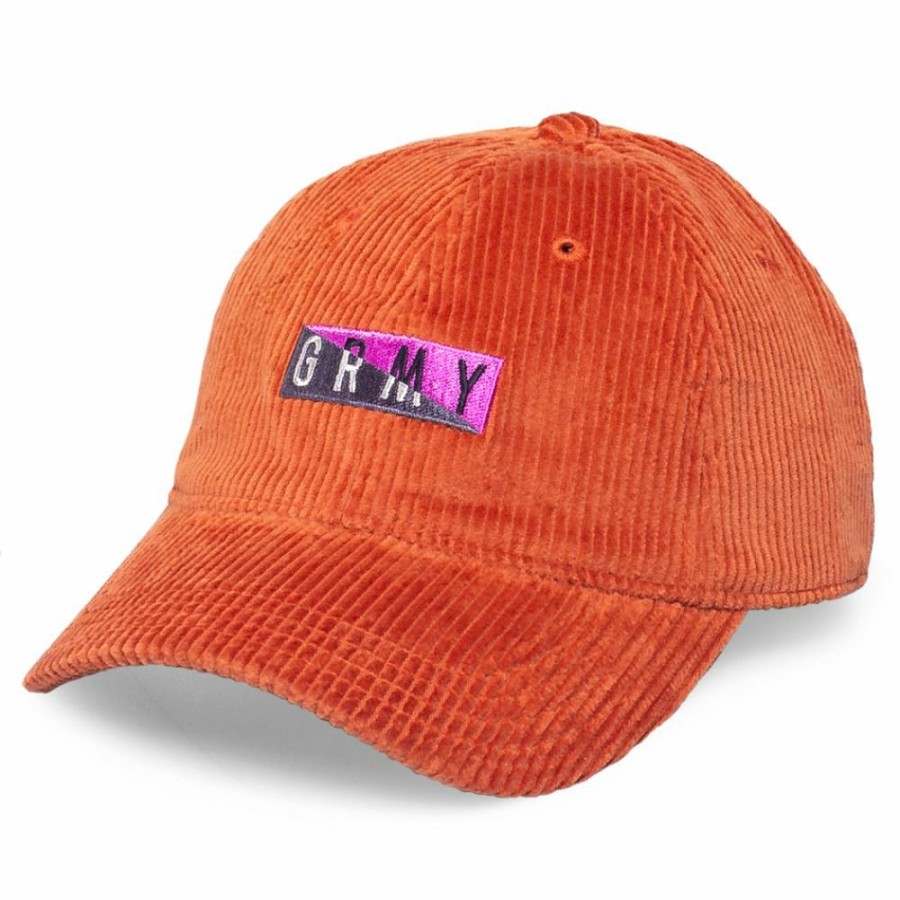 Grimey Head Wear | Grimey Nite Marauder Corduroy Curved Visor Cap Fw20 Brick