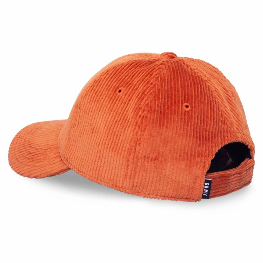 Grimey Head Wear | Grimey Nite Marauder Corduroy Curved Visor Cap Fw20 Brick