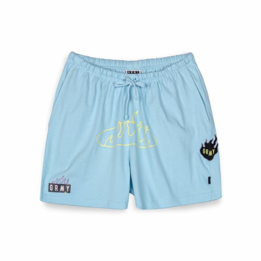 Grimey Shorts | Grimey Cloven Tongues Sweatshorts Blue - Summer 23