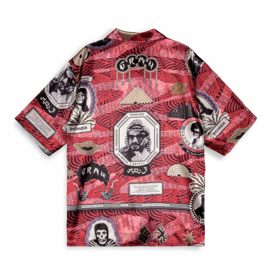 Grimey Shirts | Camisa Grimey Supastar Satin - Red - Ss24