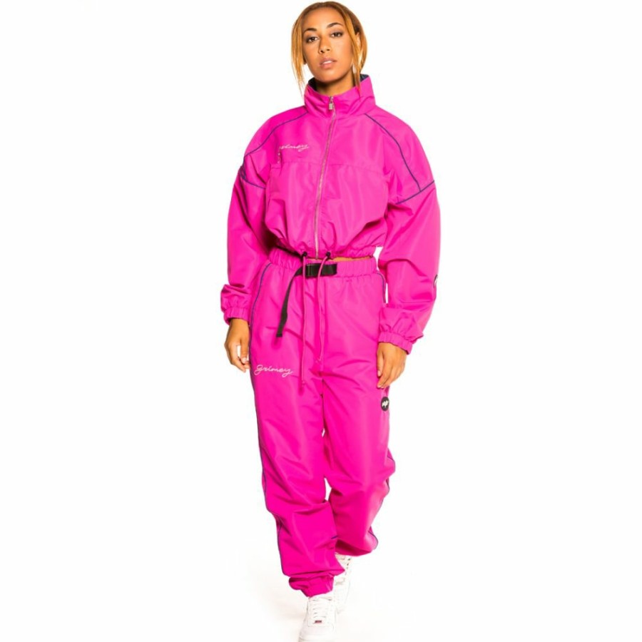 Grimey Coats | Grimey "Martinica Fact" Girl Track Jacket - Fuchsia - Fall 21