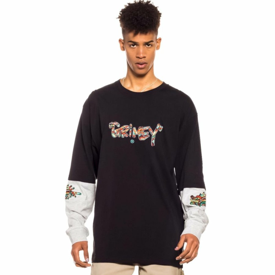 Grimey Tees | Camiseta Manga Larga Grimey Nine Winds Ls - Black - Spring 22