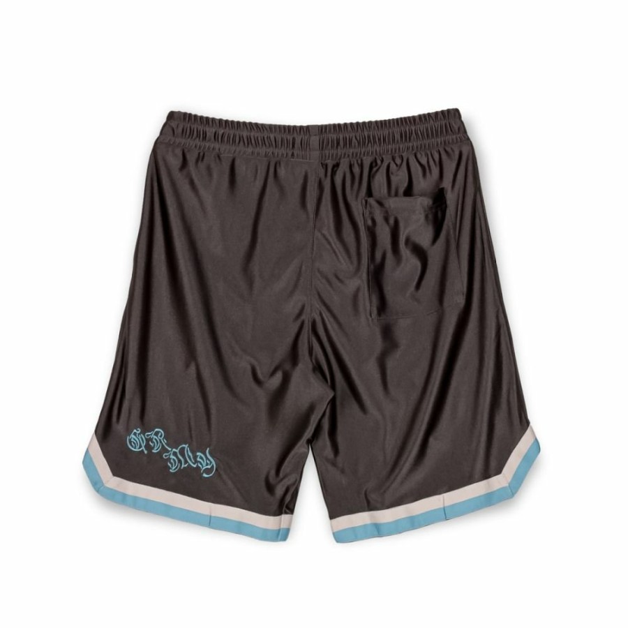 Grimey Shorts | Grimey Fire Route Basket Shorts - Black - Spring 23