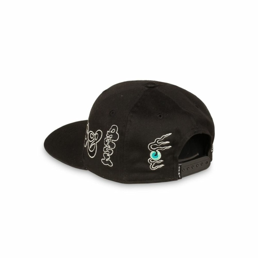 Grimey Head Wear | Grimey Tusker Temple Snapback Cap - Black - Fw23