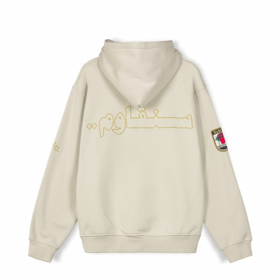 Grimey Sweatshirts | Sudadera Capucha Grimey Nablus Stones Vintage - White - Fw23