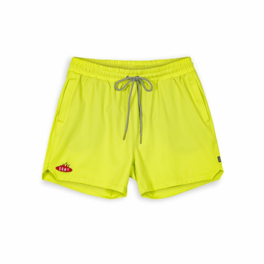 Grimey Swimwear | Banador Grimey Burn In Flames - Lime - Ss24