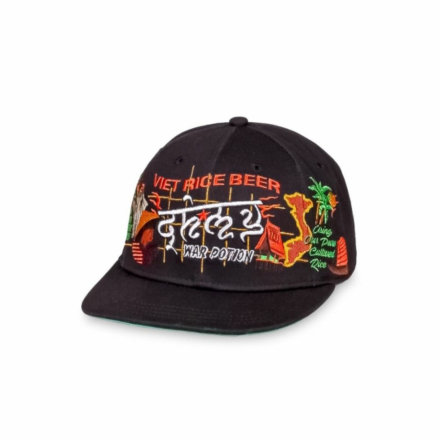 Grimey Head Wear | Grimey Viet Cong Beer Snapback Cap - Black - Summer 23