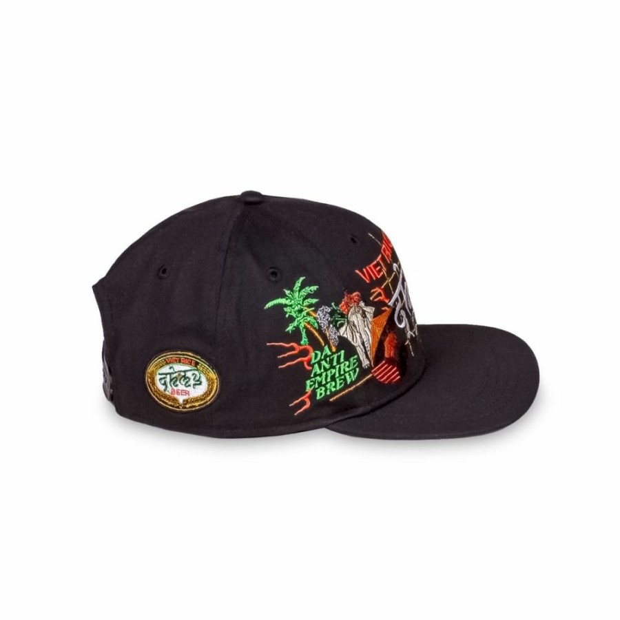 Grimey Head Wear | Grimey Viet Cong Beer Snapback Cap - Black - Summer 23