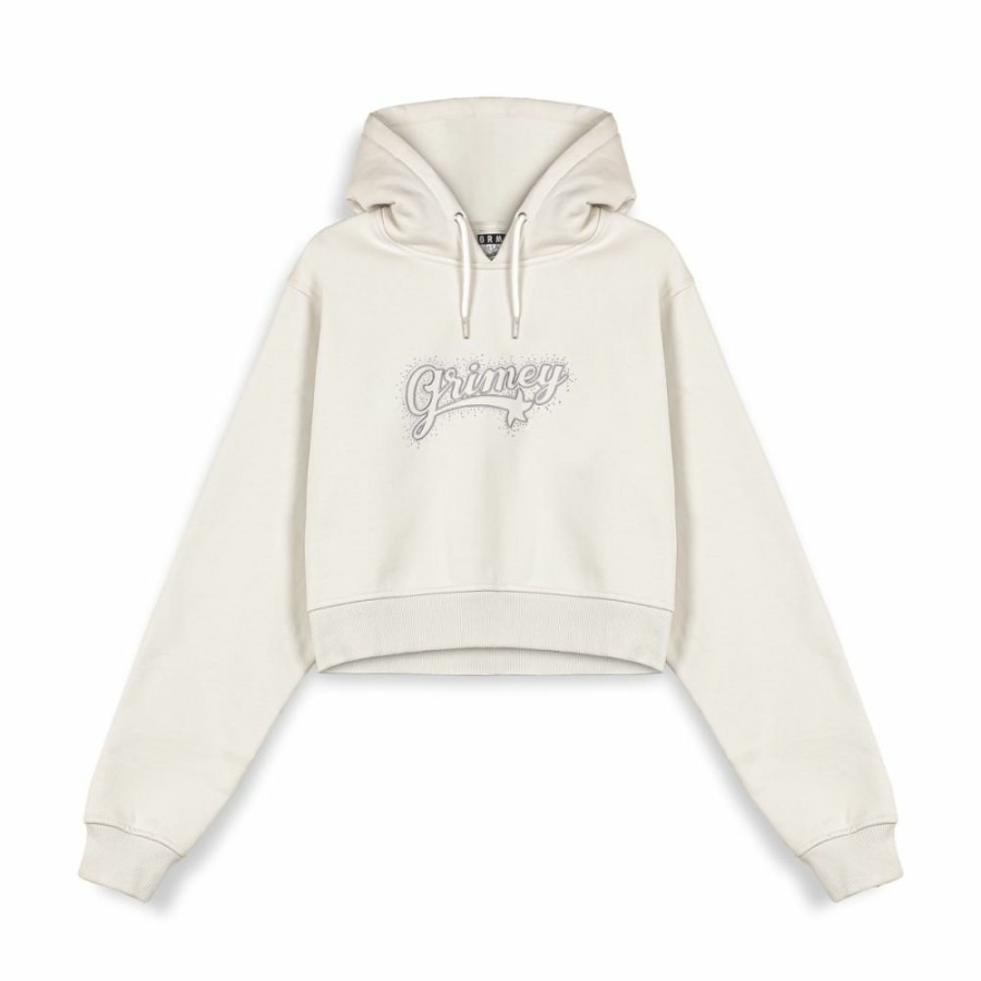 Grimey Sweatshirts | Grimey Madrid Heavyweight The Connoisseur Girl Crop Hoodie - Bicolor - Fw23