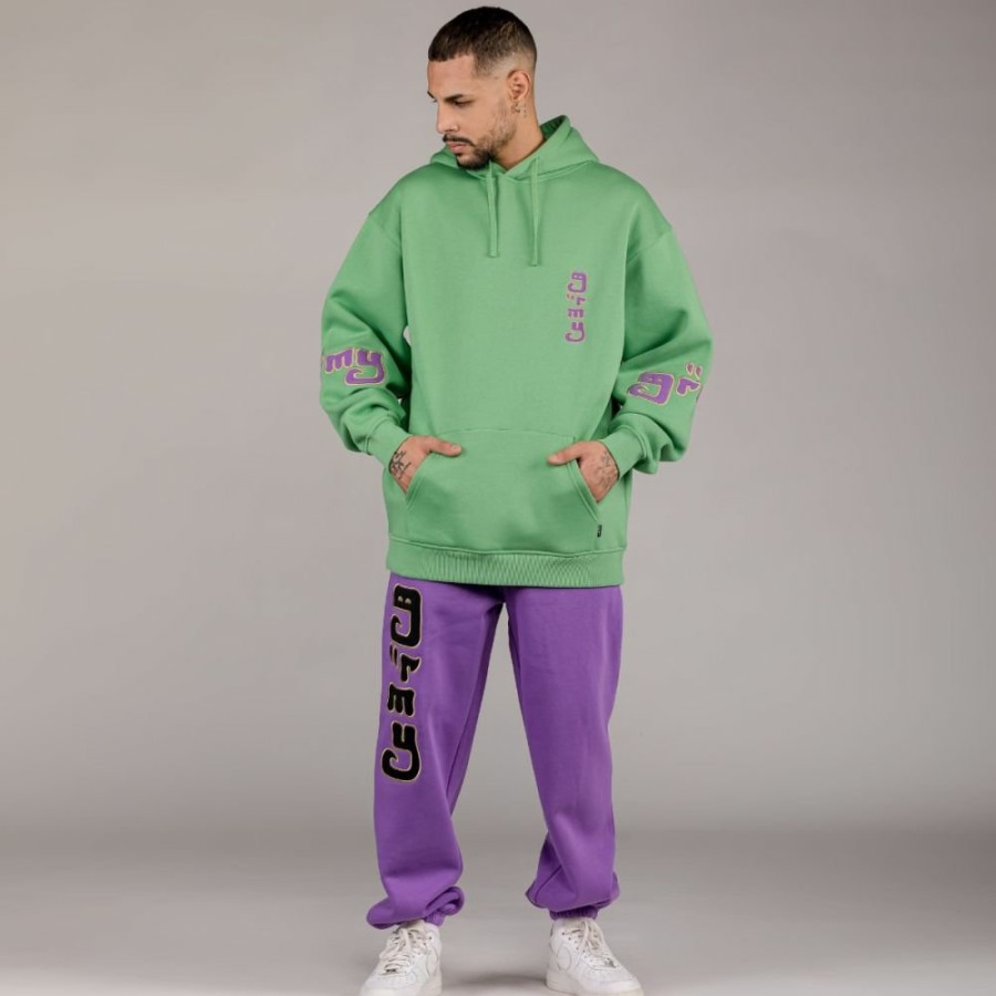 Grimey Outfits | Pack Grimey Pant + Hoodie "Lust Mantra" - Purple/Green - Fall 22