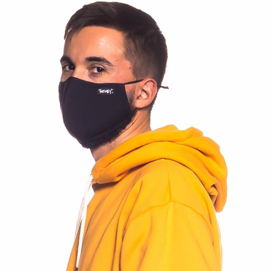 Grimey Misc | Grimey Woven Label Mask Fw20 Black