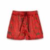 Grimey Shorts | Grimey The Toughest Satin Shorts - Red - Spring 23