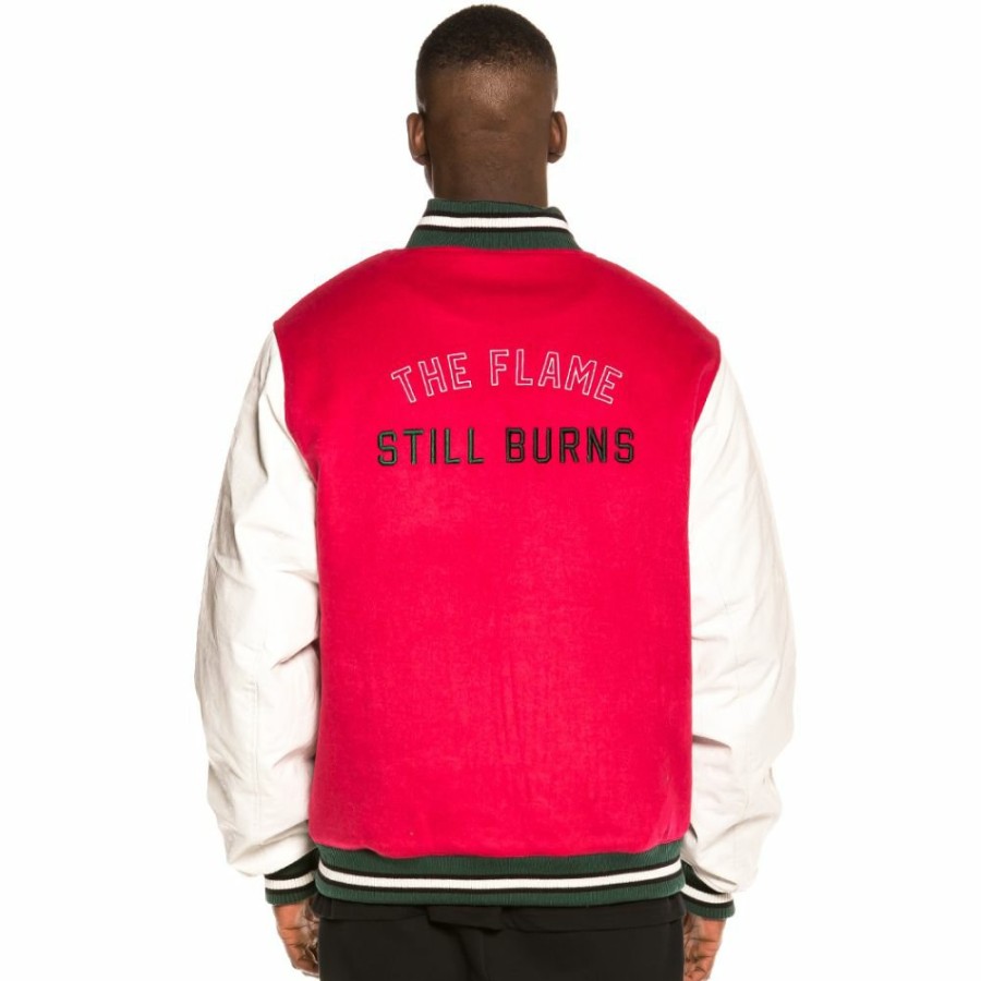 Grimey Coats | Chaqueta Baseball Grimey Yoga Fire Fw20 Red