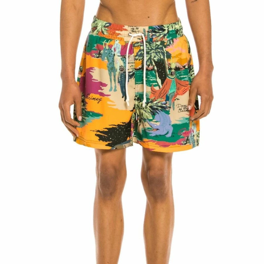 Grimey Swimwear | Grimey "Ocean Gateways" Swimming Shorts - Yellow - Summer 22