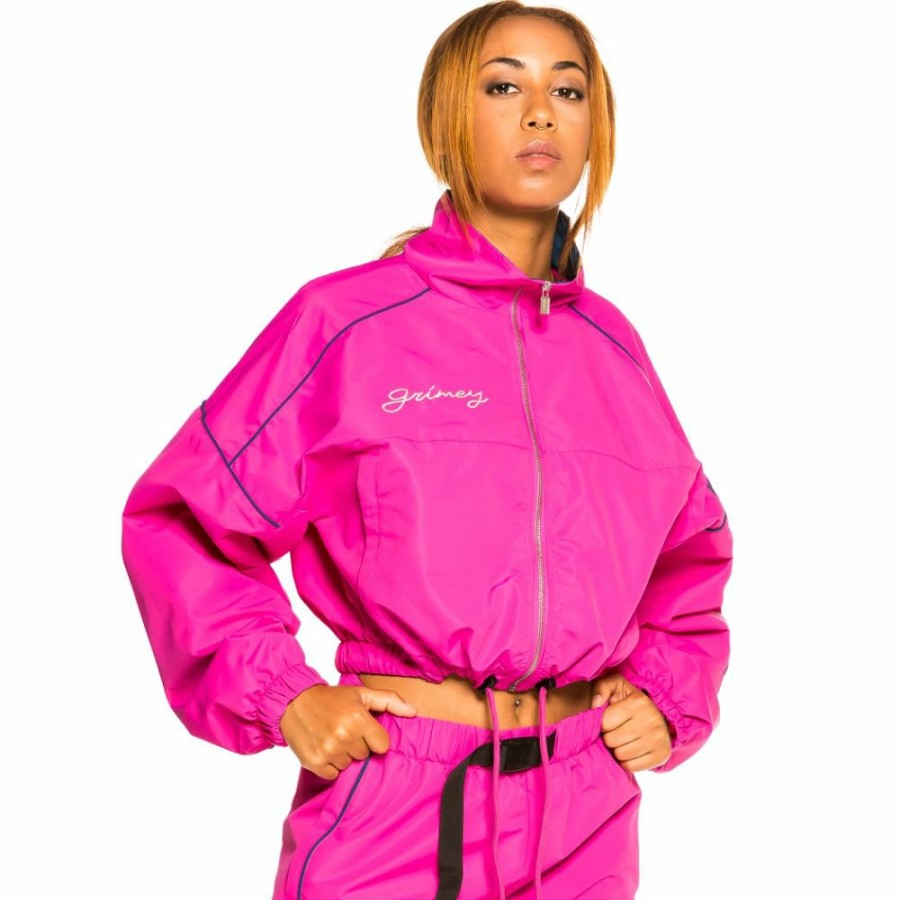 Grimey Women Outfits | Pack Grimey Track Jacket + Track Pant "Martinica Fact" - Fuchsia - Fall 21