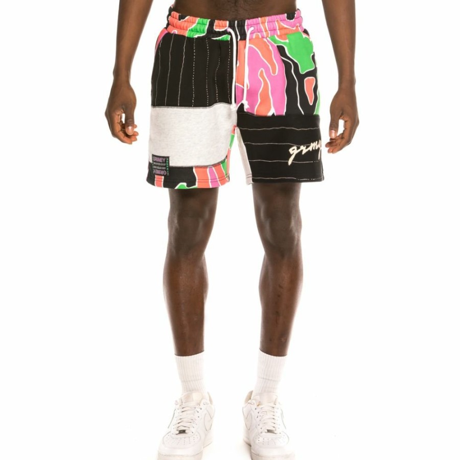 Grimey Shorts | Grimey "Strange Fruit All Over Print" Sweatshorts Black - Spring 21