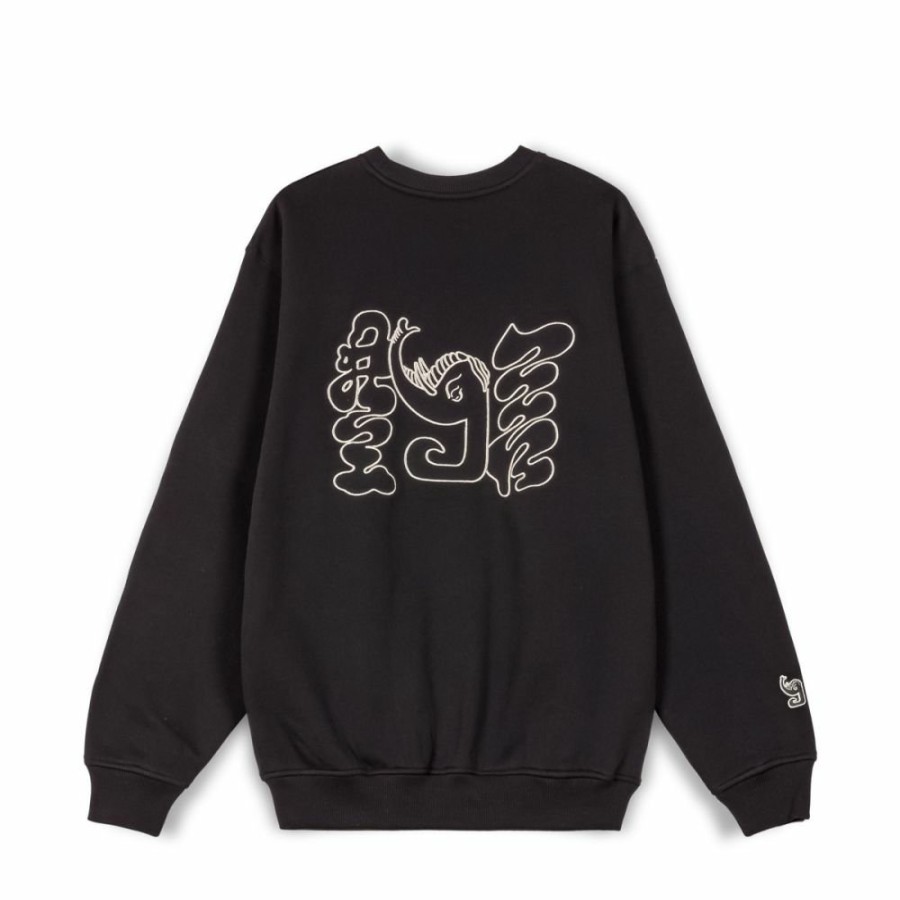 Grimey Sweatshirts | Sudadera Grimey Tusker Temple Vintage - Black - Fw23